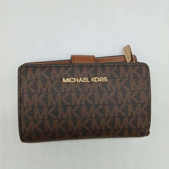 Michael Kors Medium Cece Signature Chain Shoulder Bag and Wallet Set Brown - Picture 9 of 16